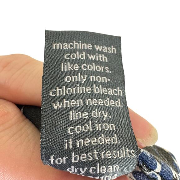 The Limited Exact Stretch Blue Black White Patterned Dress Pants Trousers Sz 22W - Picture 6 of 6